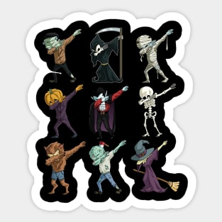 Dabbing Monsters TShirt Halloween Dab Sticker